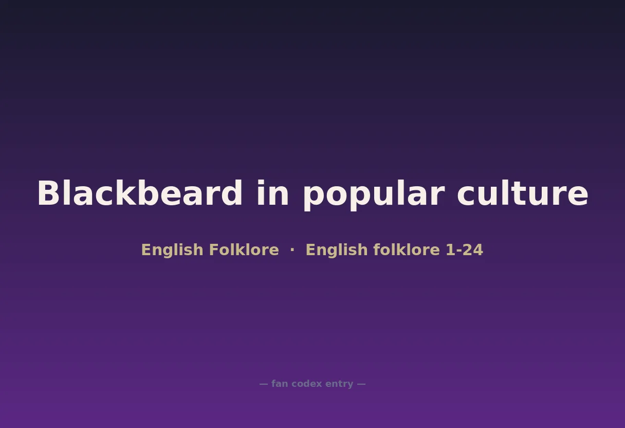 Blackbeard in popular culture